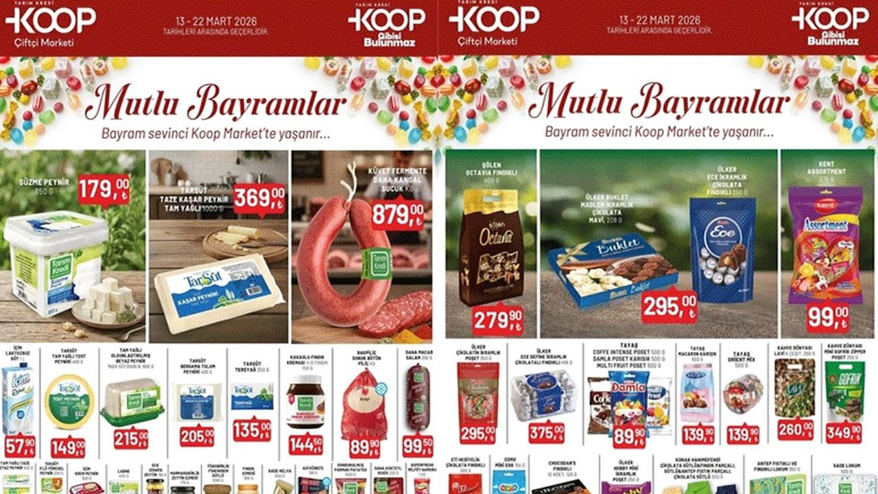 Tarım Kredi Market’te bayram indirimi başladı: Çaydan çikolataya fırsat fiyatları