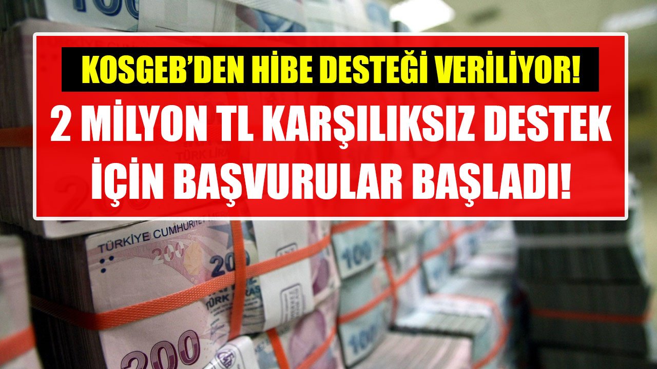 KOSGEB’den Hibe Desteği! Karşılıksız Destek İçin Başvurular Başladı!